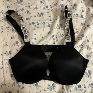 Victoria's Secret Black Bra with Sparkling Straps